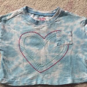 Hatley Light Blue Tie-Dye Heart Pocket Tee